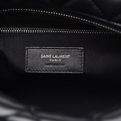 Saint Laurent Calfskin Y Quilted Monogram Small Loulou Bowling Bag Black 6 of 9