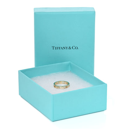 Tiffany 18K Yellow Gold Diamond Atlas Pierced Ring 52 6 5 of 5