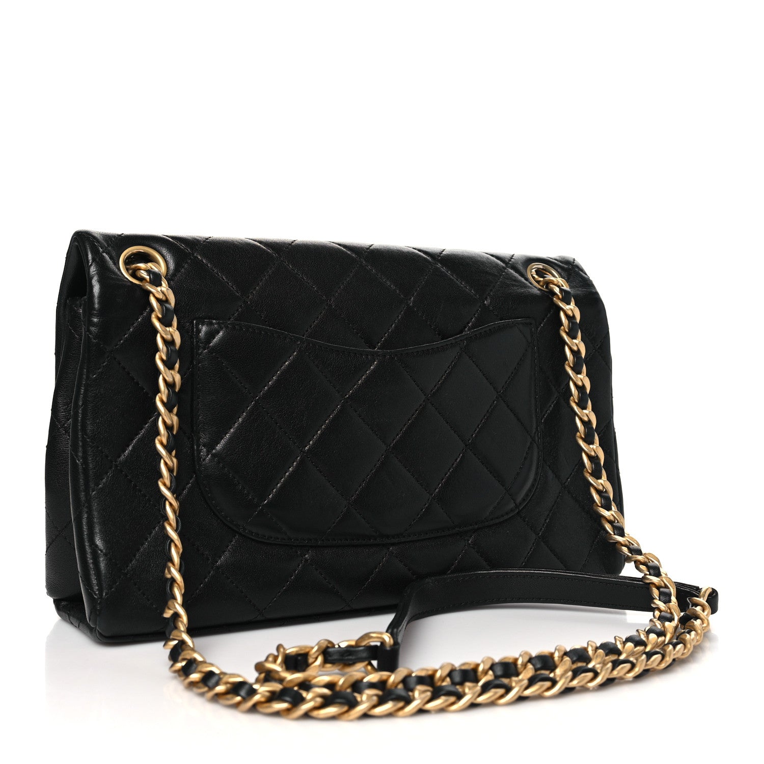 Chanel Lambskin Quilted Chaine Lettre Flap Black 3 of 11