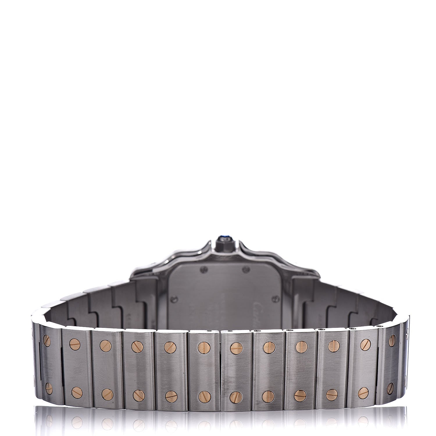 Cartier Stainless Steel 18K Yellow Gold 29mm Santos De Galbee Quartz Watch 4 of 6