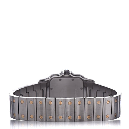 Cartier Stainless Steel 18K Yellow Gold 29mm Santos De Galbee Quartz Watch 4 of 6