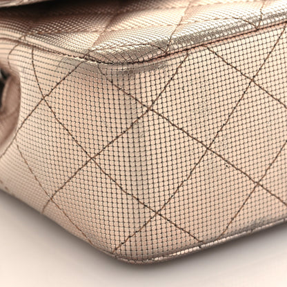 Chanel Metallic Calfskin Quilted Pixel Effect Mini Rectangular Flap Pink Gold 7 of 12