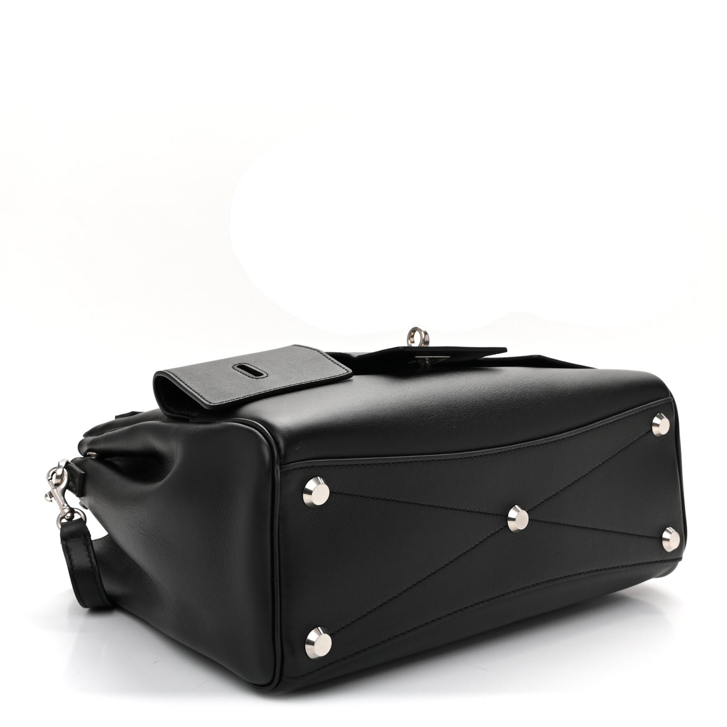 Smooth Calfskin Small Bel Air Carry All Bag Black
