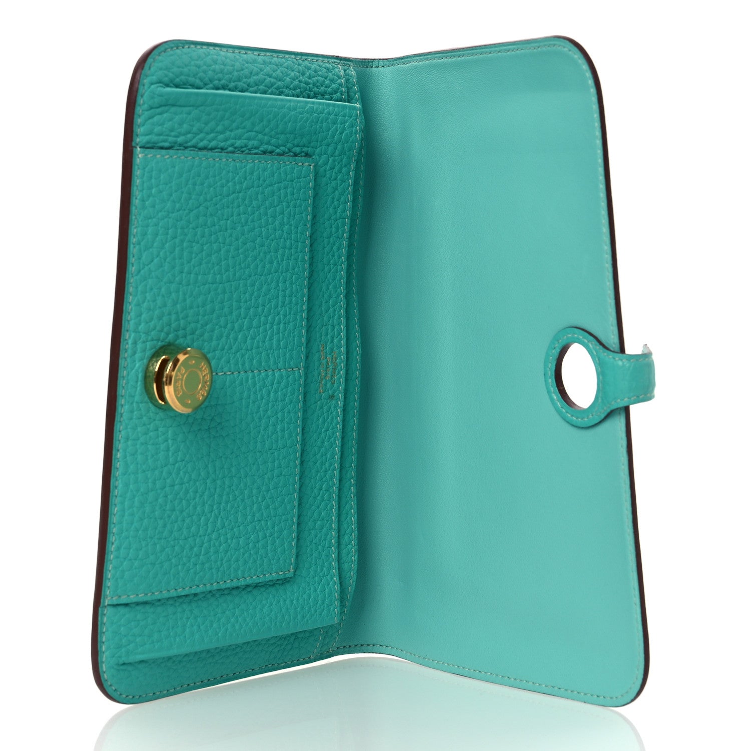 Hermes Togo Dogon Duo Wallet Lagon 6 of 11