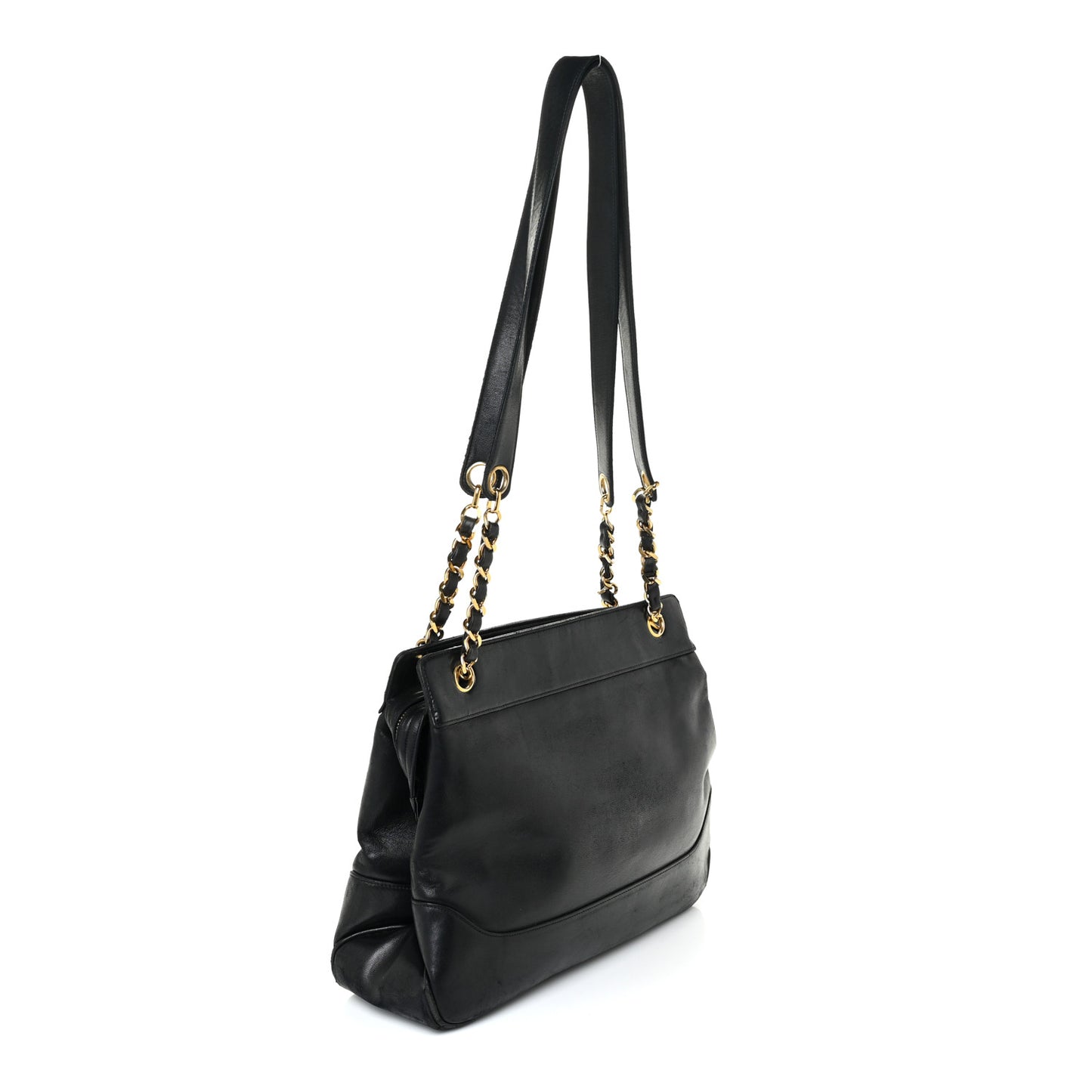 Lambskin CC Shopping Tote Black