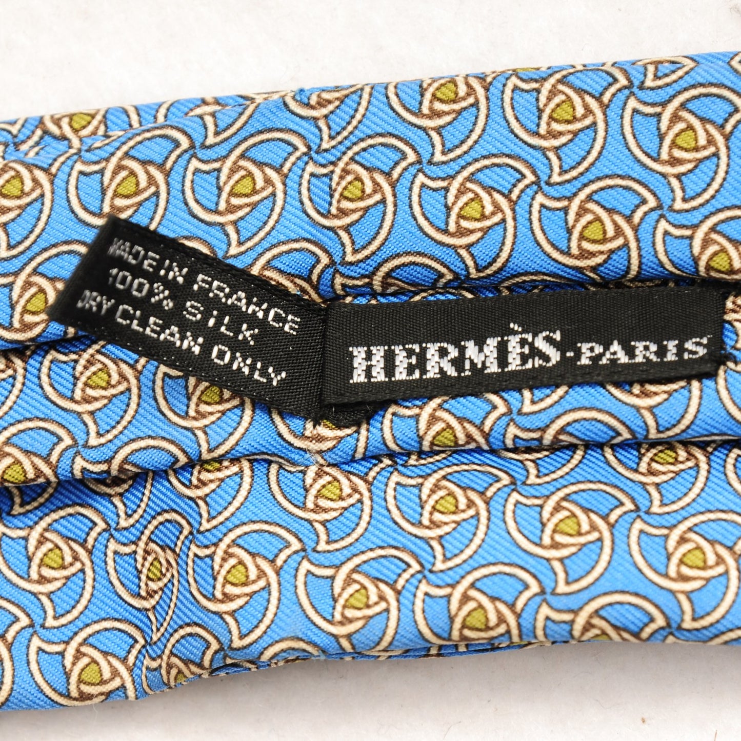Printed Silk Mens Ascot Bleu