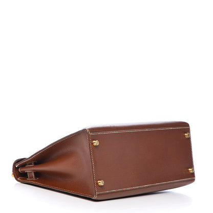 Hermes Veau Grain Lisse Kelly Sellier 28 Noisette 4 of 40