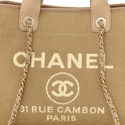 Chanel Mixed Fibers Small Deauville Tote Beige 8 of 10