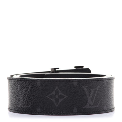Louis Vuitton Monogram Eclipse Taigarama 40mm LV Initiales Reversible Belt 95 38 Black 3 of 8
