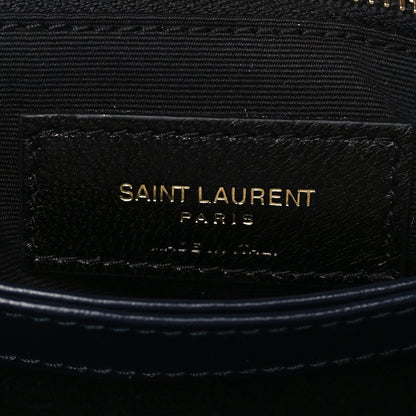 Saint Laurent Velvet Y Quilted Monogram Toy Loulou Crossbody Bag Deep Marine 6 of 10
