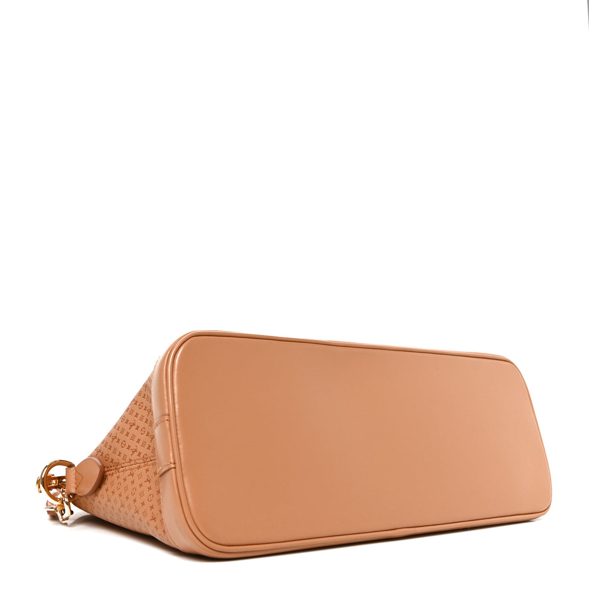 Calfskin Minigram Alma MM Soft Hazelnut