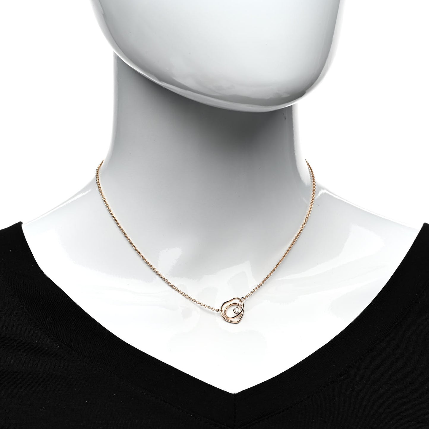 18K Rose Gold Diamond TPM Vertige Coeur Necklace SH