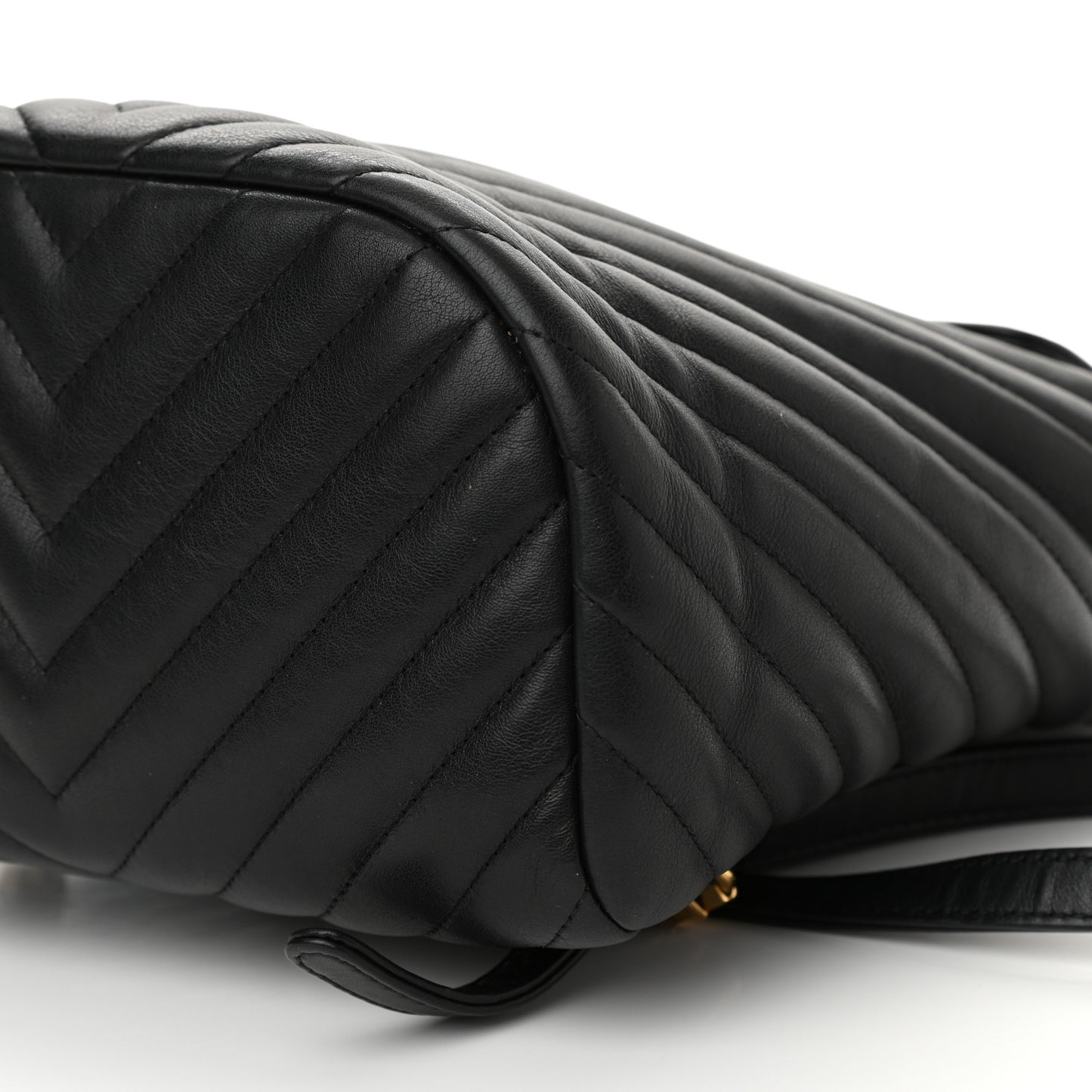 Calfskin Chevron Quilted Small Urban Spirit Backpack Black
