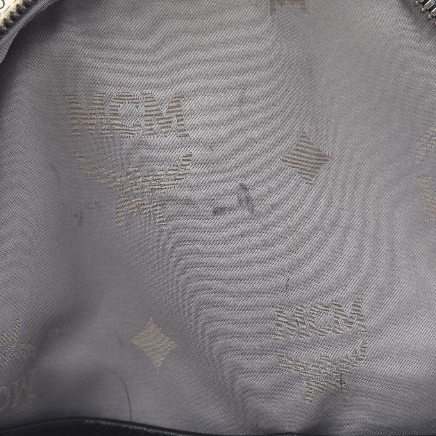 MCM Visetos Crown Stud Medium Stark Backpack White 12 of 14