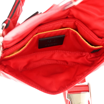 Fendi X PORTER Nylon Cuoio Roma Mini Phone Baguette Belt Bag Cardinale Fuoco 5 of 9