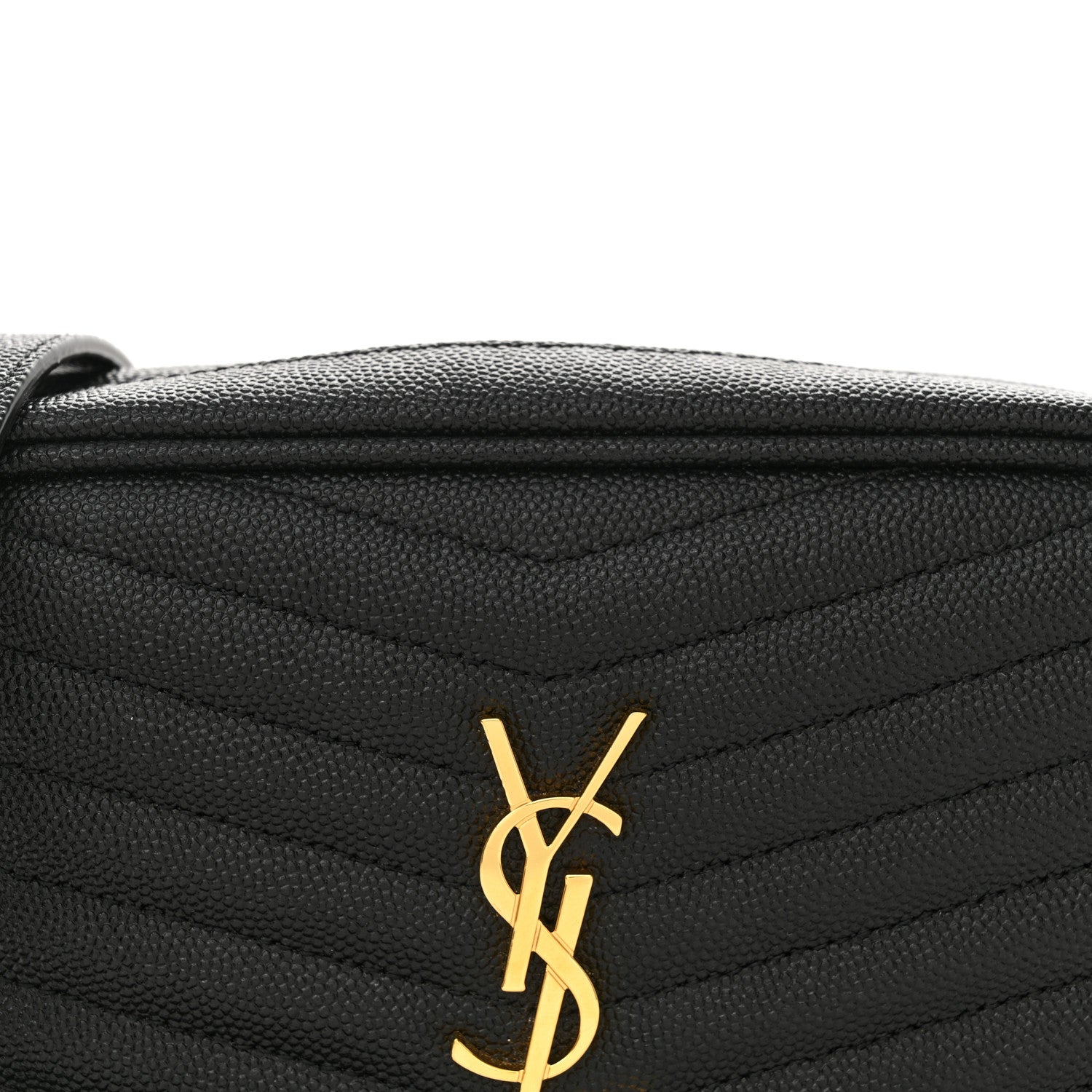 Saint Laurent Grain De Poudre Matelasse Monogram Mini Lou Camera Bag Black 8 of 11