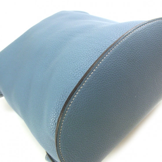 Hermes Clemence Sherpa Backpack Blue Jean 6 of 10