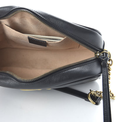 Gucci Calfskin Matelasse Small GG Marmont Chain Shoulder Bag Black 5 of 10