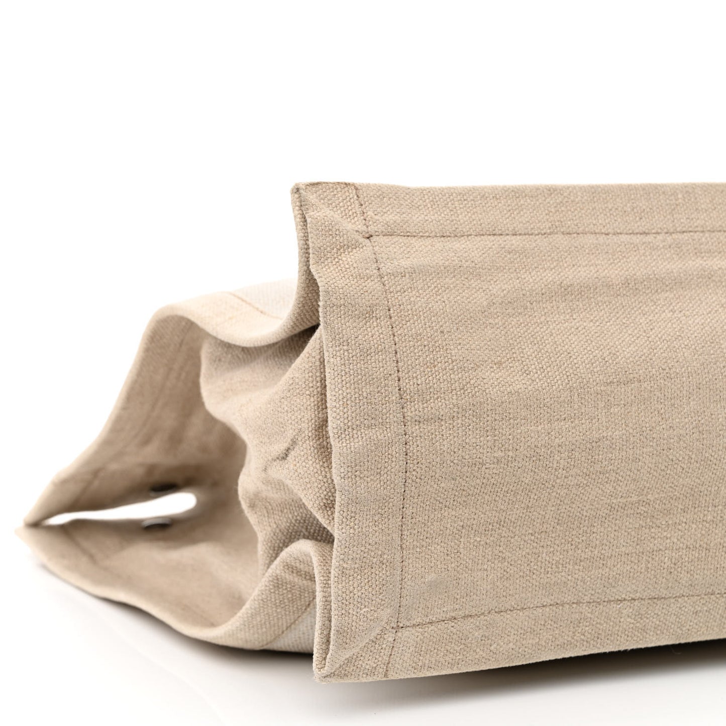 Linen Calfskin Rive Gauche Tote Optic White