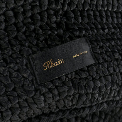Khaite Raffia Medium Lotus Tote Black 6 of 9