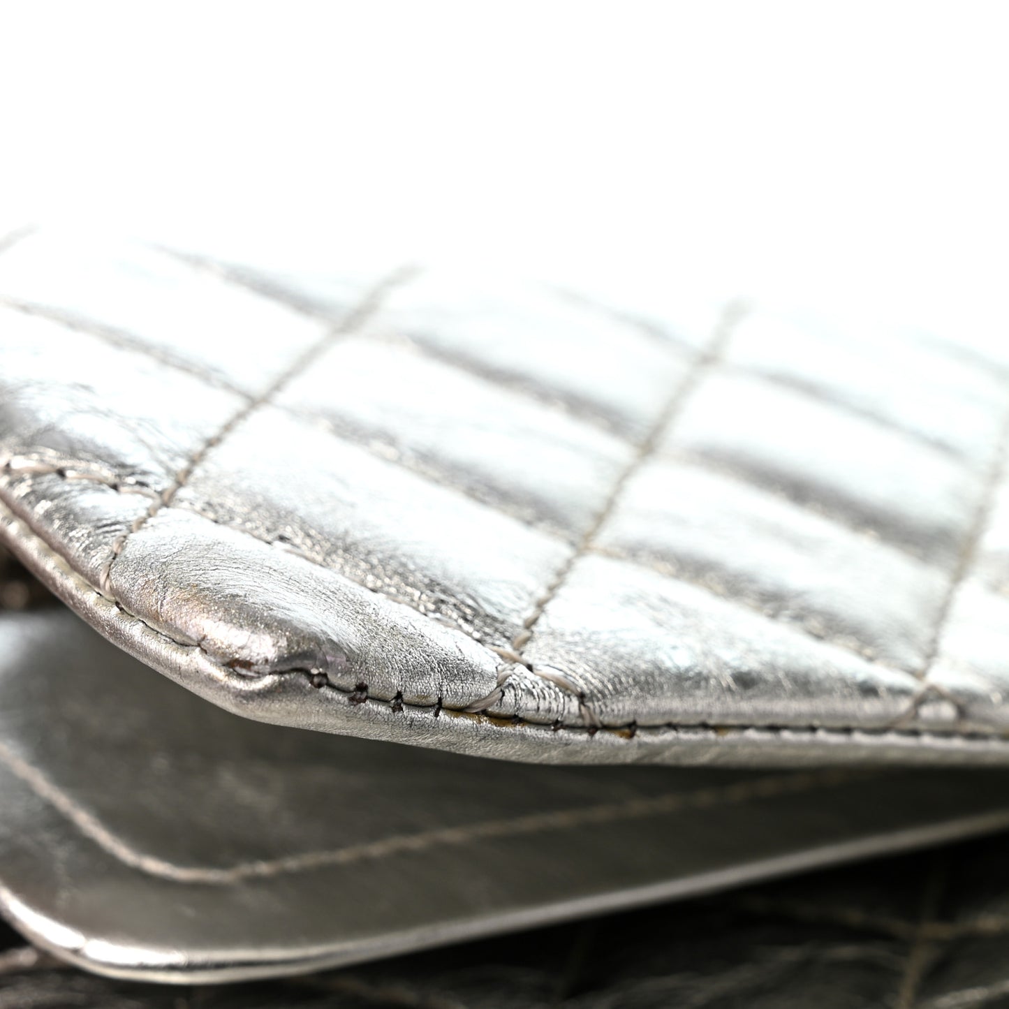 Metallic Aged Calfskin Quilted 2.55 Reissue 226 Flap Silver