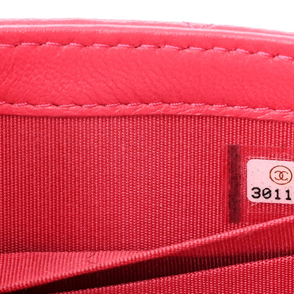 Chanel Lambskin Quilted Mini Trendy CC Clutch With Chain Dark Pink 7 of 10