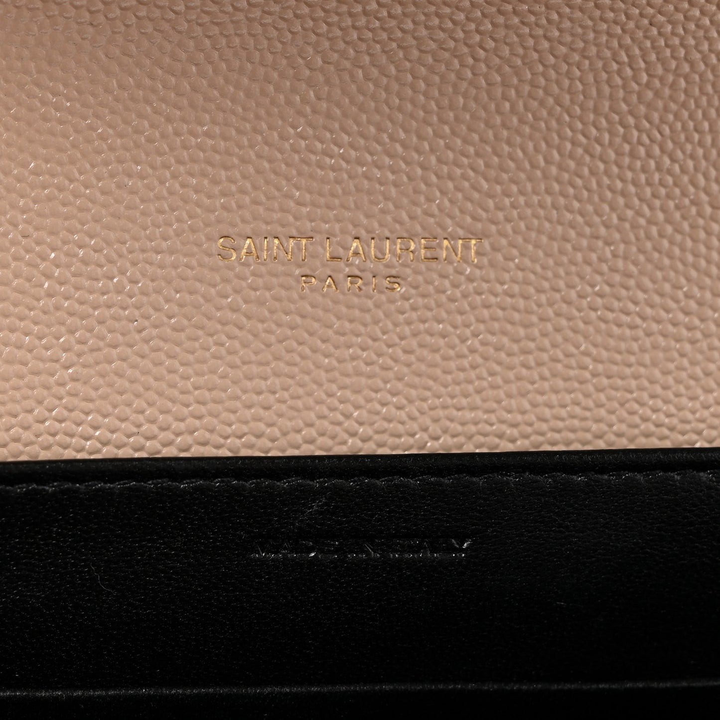 Grain De Poudre Monogram Cassandra Chain Wallet  Dark Beige