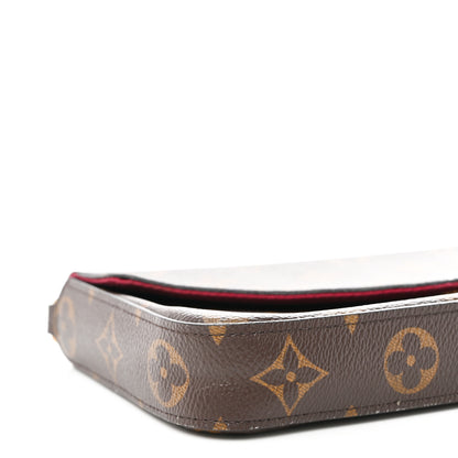 Louis Vuitton Monogram Pochette Felicie Chain Wallet Fuchsia 9 of 11