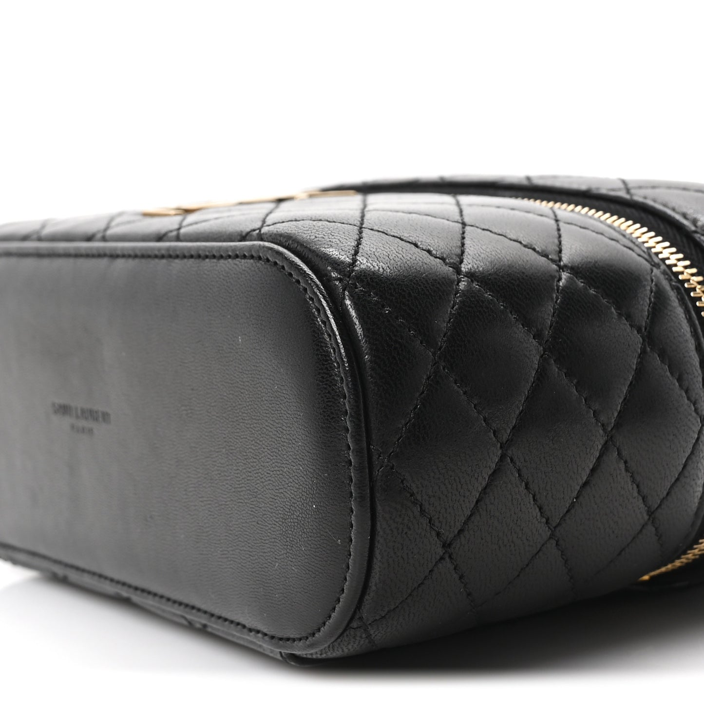 Lambskin Quilted Mini Gaby Vanity Case Black
