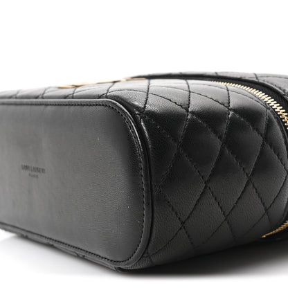 Saint Laurent Lambskin Quilted Mini Gaby Vanity Case Black 10 of 10