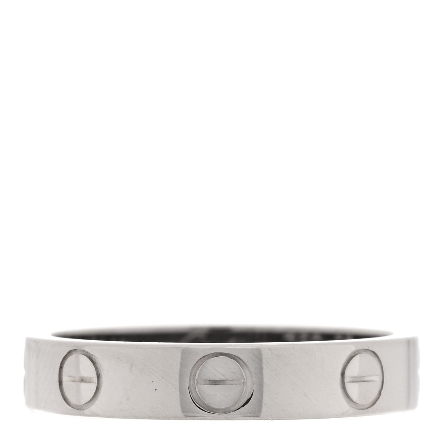 Cartier 18K White Gold 3.5mm LOVE Wedding Band Ring 50 5.25 1 of 4