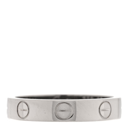 Cartier 18K White Gold 3.5mm LOVE Wedding Band Ring 50 5.25 1 of 4