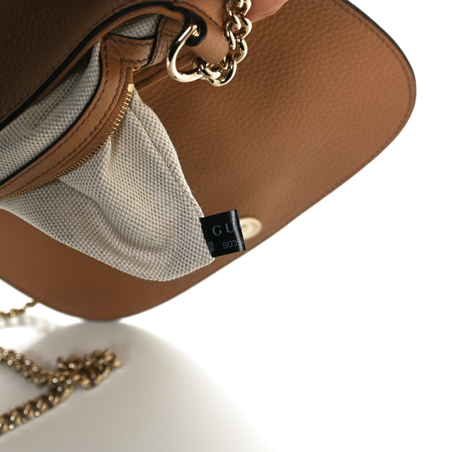 Pebbled Calfskin Medium Soho Flap Crossbody Camelia
