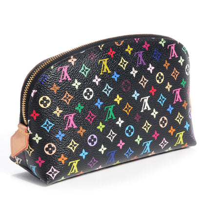 Louis Vuitton Monogram Multicolor Cosmetic Pouch Black Grenade 3 of 8