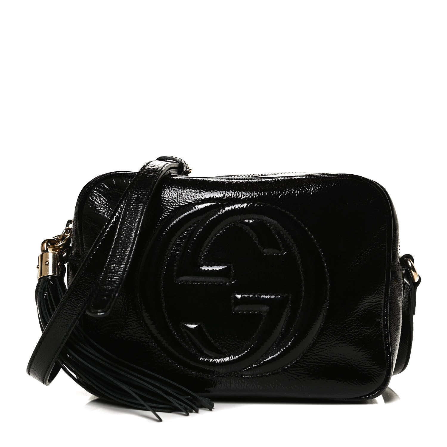 Gucci Soft Patent Small Soho Disco Bag Black 1 of 13