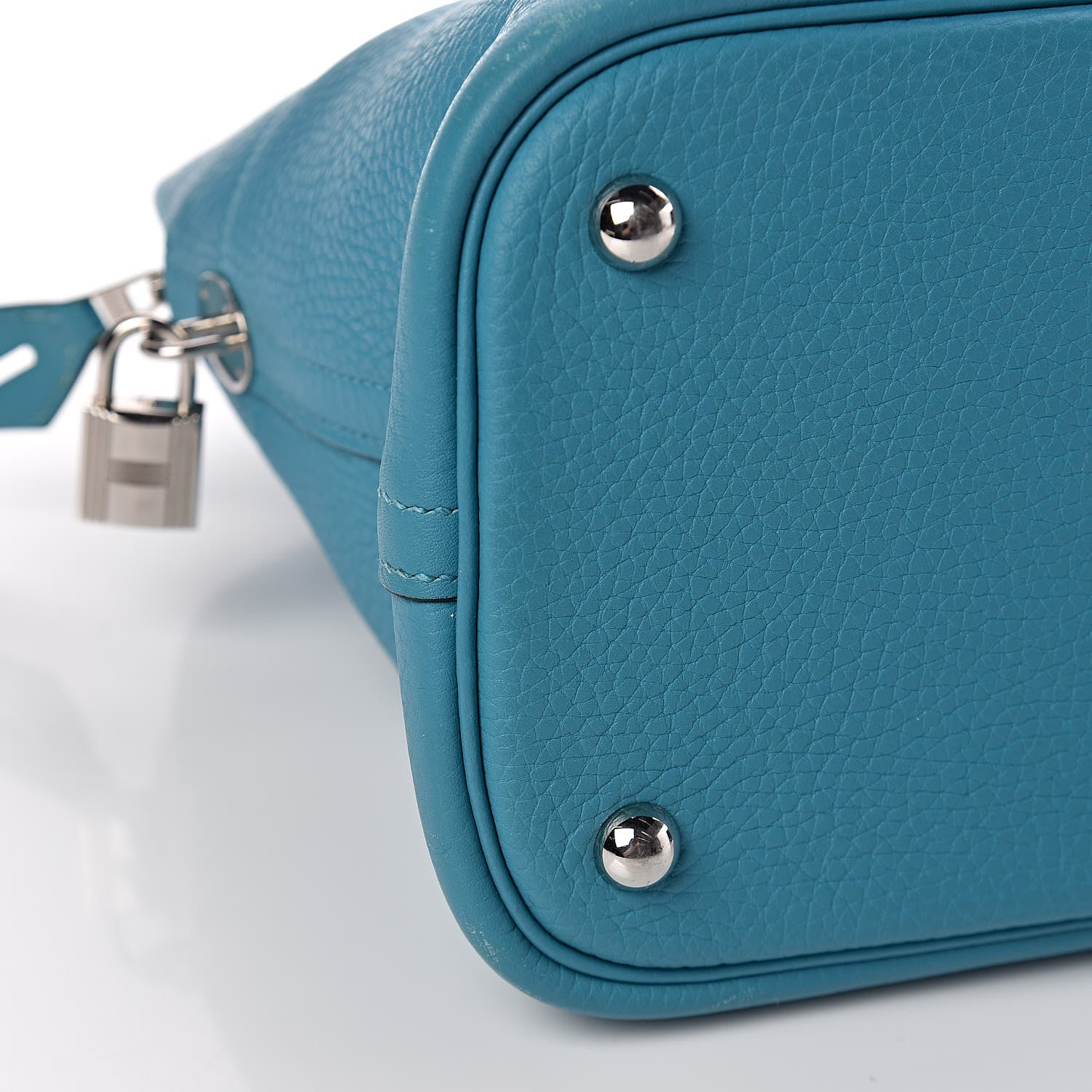Hermes Taurillon Clemence Bolide 35 Turquoise 11 of 15