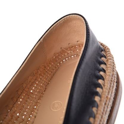 Chanel Lambskin Grosgrain CC Espadrilles 36 Black 9 of 12