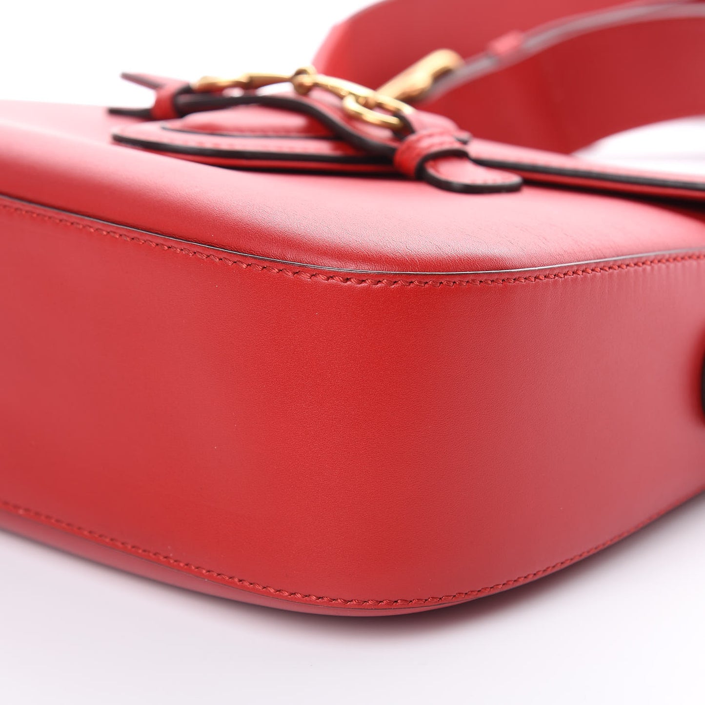 Ruinart Calfskin Medium Lady Web Shoulder Bag Hibiscus Red