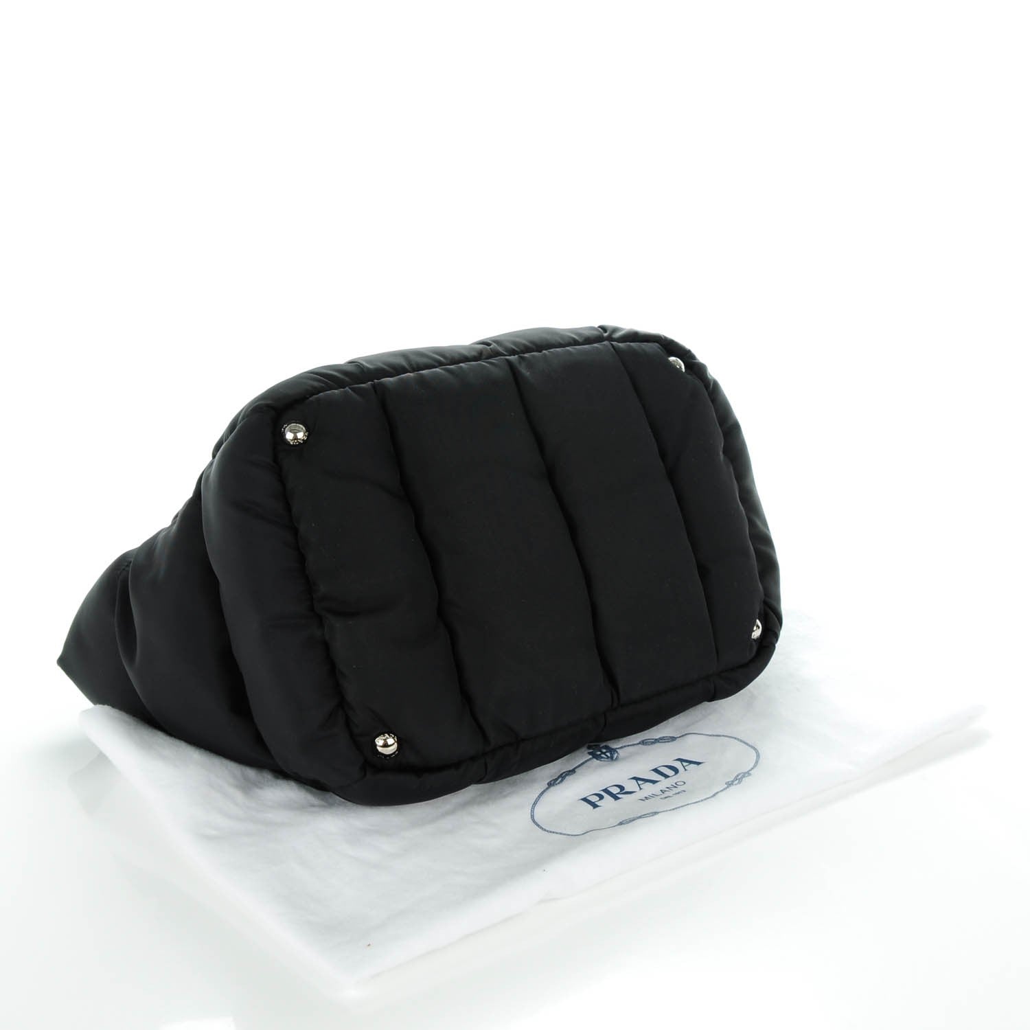 Prada Tessuto Nylon Bomber Tote Nero Black 4 of 9