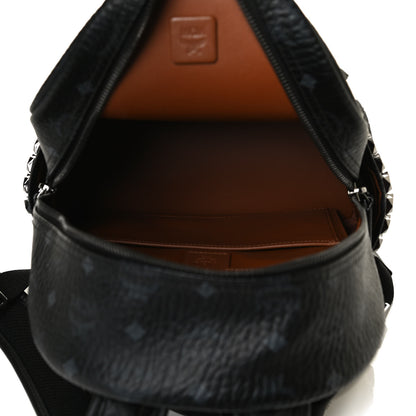 MCM Visetos Small Side Stud Stark Backpack Black 5 of 14