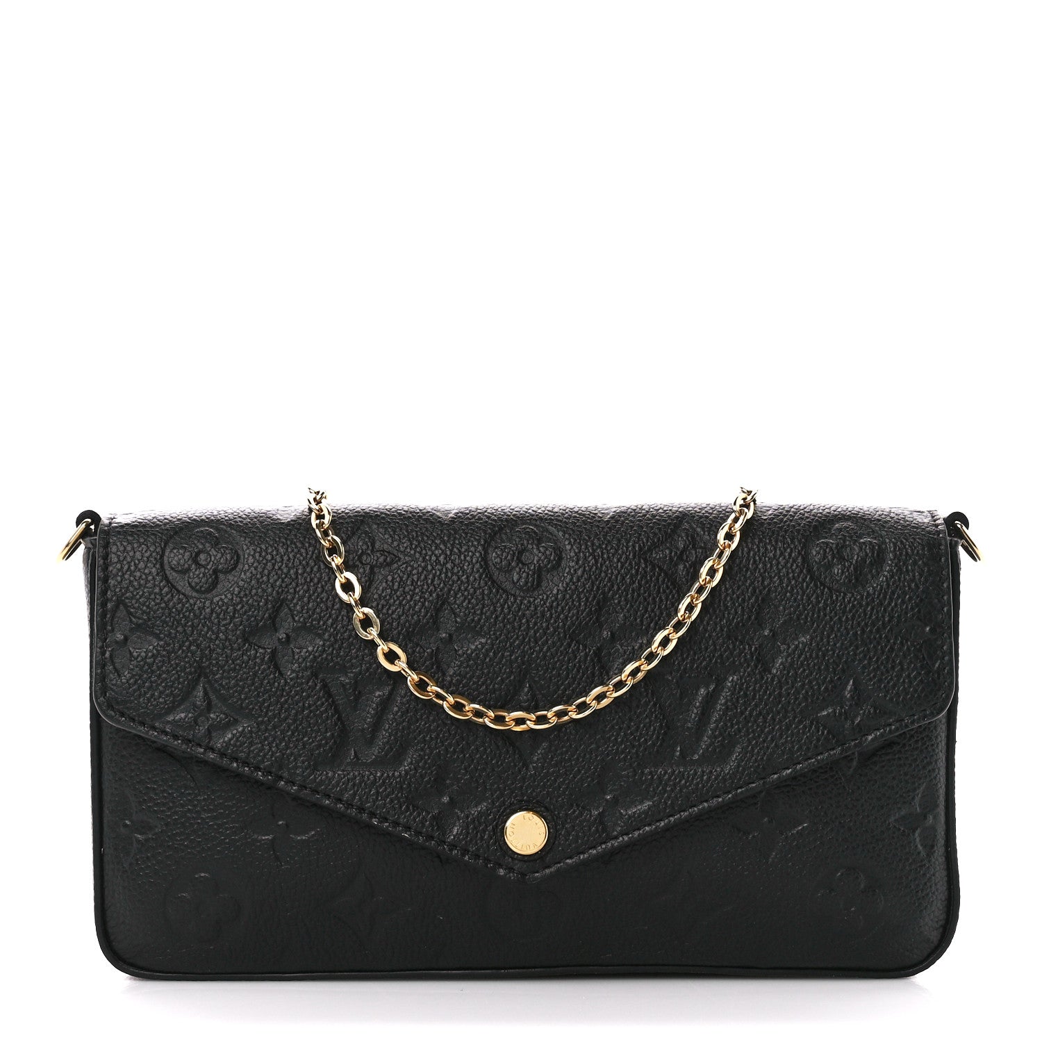 Louis Vuitton Empreinte Pochette Felicie Chain Wallet Black 3 of 13