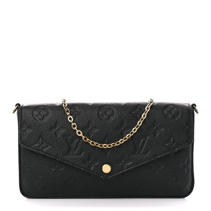 Louis Vuitton Empreinte Pochette Felicie Chain Wallet Black 3 of 13