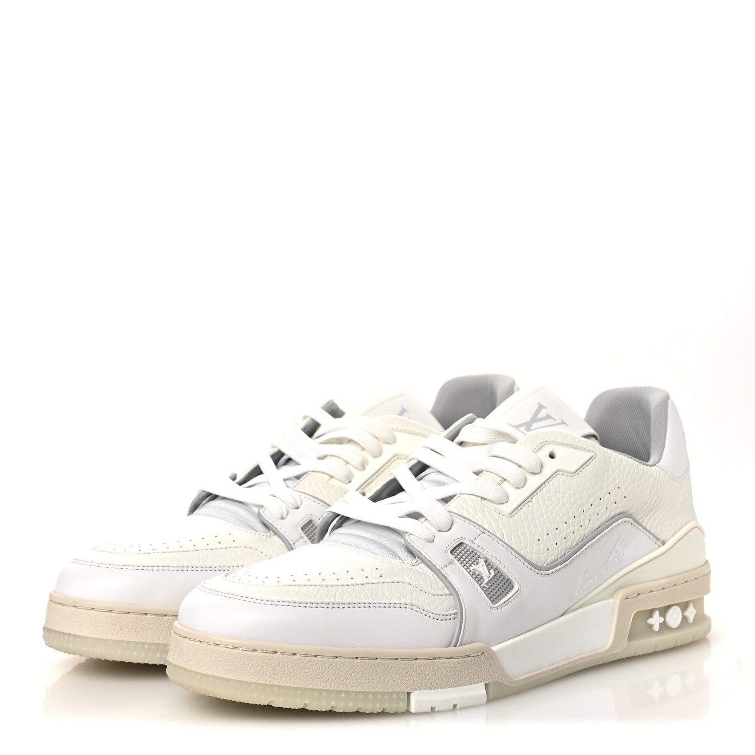 Louis Vuitton Calfskin Mens LV Trainer Sneakers 10 White 4 of 11