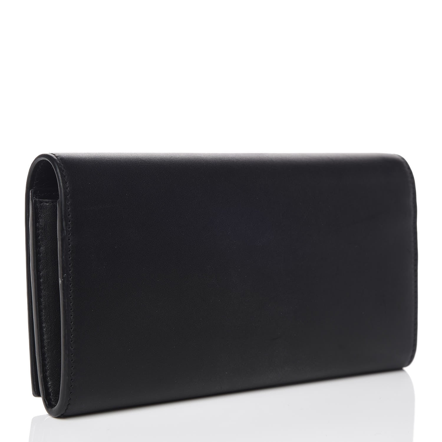 Saint Laurent Smooth Calfskin Classic Large Flap Wallet Black 3 of 11