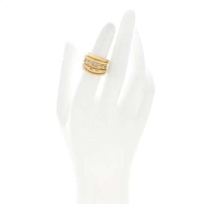 David Yurman 18K Yellow Gold Diamond 15mm Stax Five-Row Ring 49 5 2 of 6