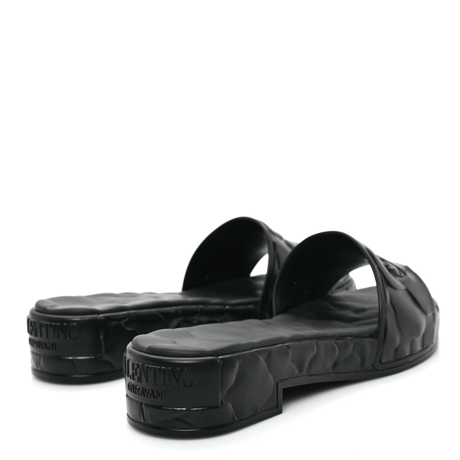 Valentino Garavani Rubber Atelier 03 Rose Edition 25/40mm Platform Slide Sandals 40 Black 5 of 7