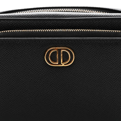 Christian Dior Grained Calfskin Caro Double Pouch Black 9 of 11