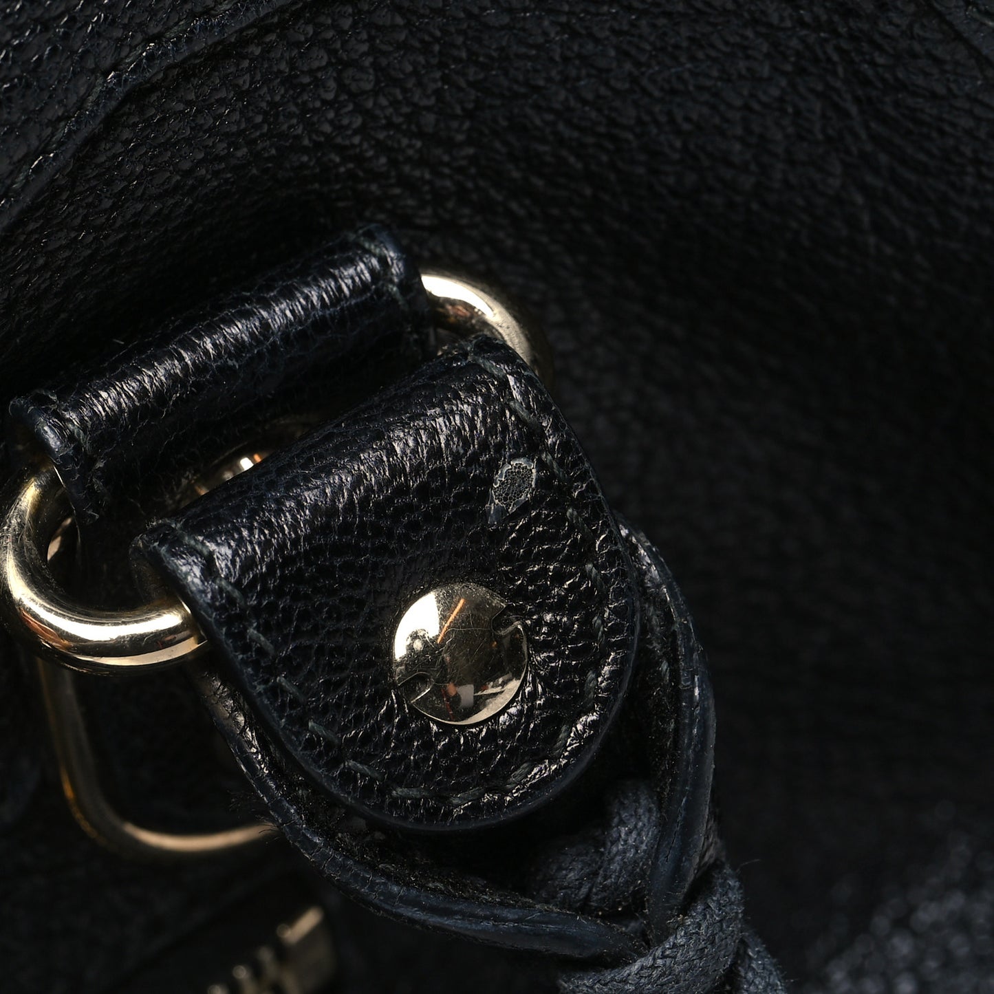 Chevre Gold Metallic Edge Hardware City Black