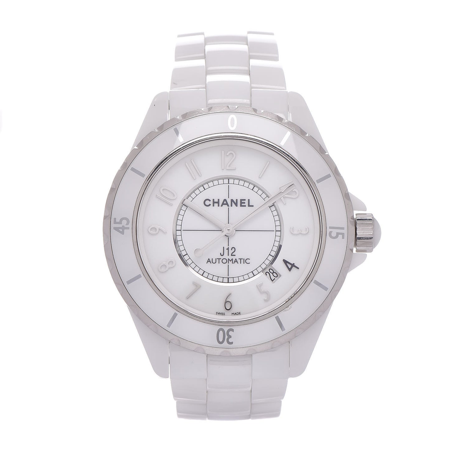 Stainless Steel Ceramic 38mm J12 Automatic Watch White