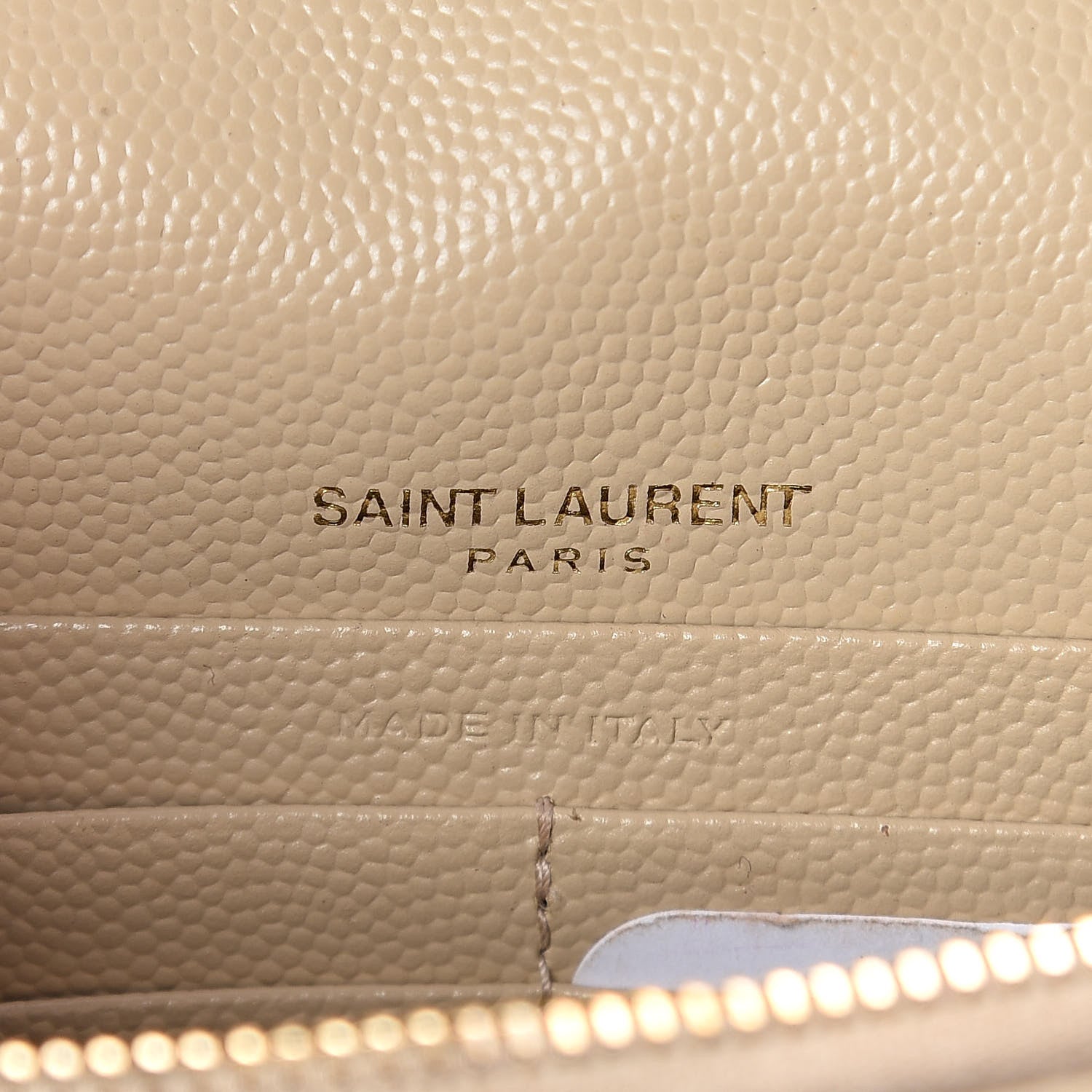 Saint Laurent Grain De Poudre Matelasse Chevron Monogram Envelope Chain Wallet Nude Powder 6 of 9
